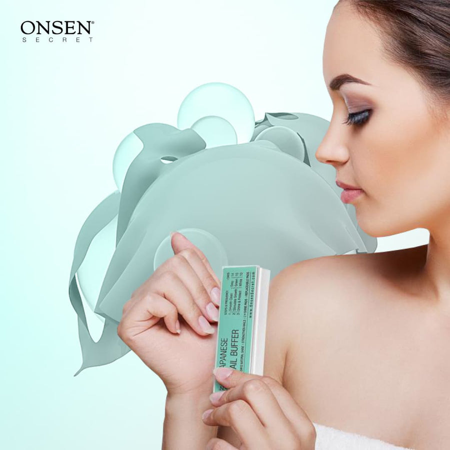 OnsenSecret 3 Pack Nail Buffer +2 Replacement Buffer Pads Nail Buffer by Onsen Secret — Merjan